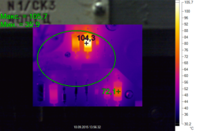 Термографическое изображение перегретого электро-радиоизделия